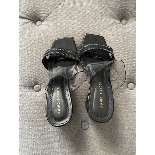Dép cao gót đế vuông sz 36