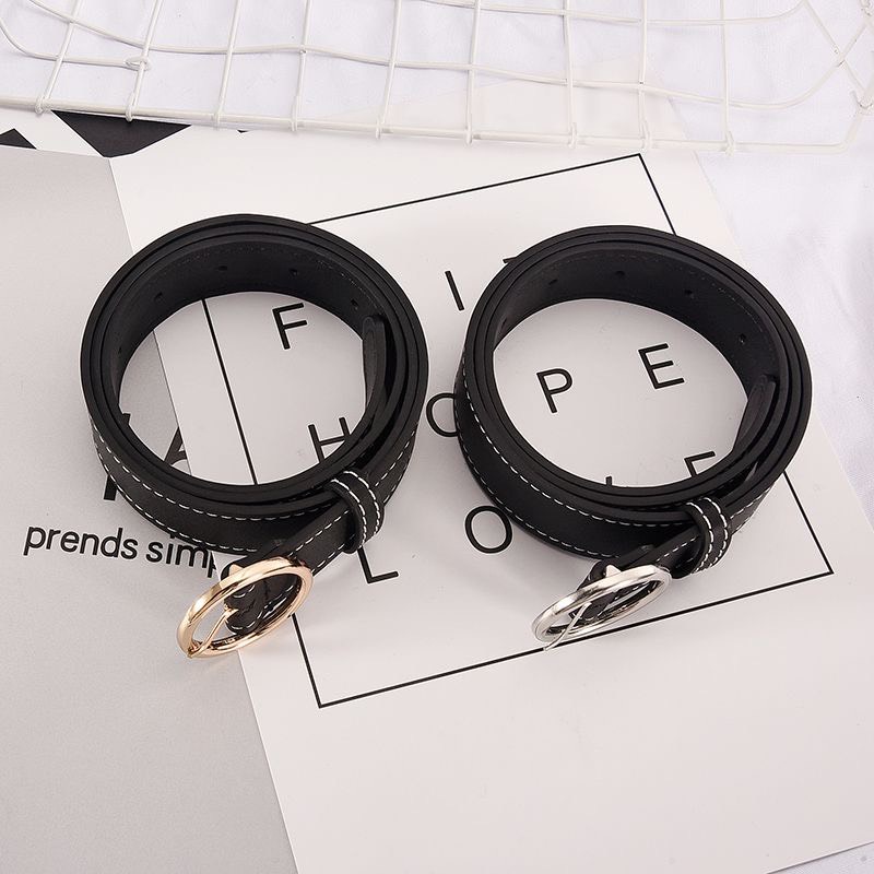 Thắt lưng nữ Madeline DN05 dây nịt nữ 2.7cm khóa tròn đơn giản da PU mềm phong cách Hàn Quốc cá tính