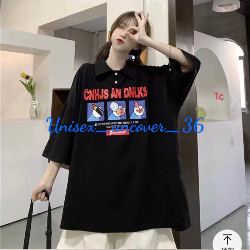 [ BÁN SỈ ] Áo POLO Phom Thụng Tay Lỡ SON PHẤN Chất cotton Su
