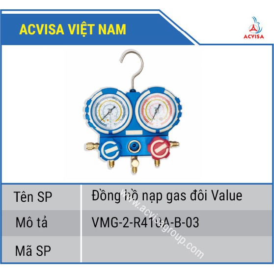 Đồng Hồ Gas Đôi Hãng VALUE Model VMG-2-R410A-B-03 (Không Dây)