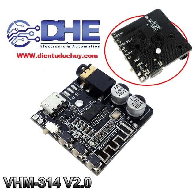MẠCH GIẢI MÃ ÂM THANH MP3 BLUETOOTH 5.0 - VHM 314 V2.0