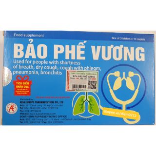 {CÓ TEM TÍCH ĐIỂM} BẢO PHẾ VƯƠNG - VIÊN UỐNG BỔ PHẾ GIẢM HO