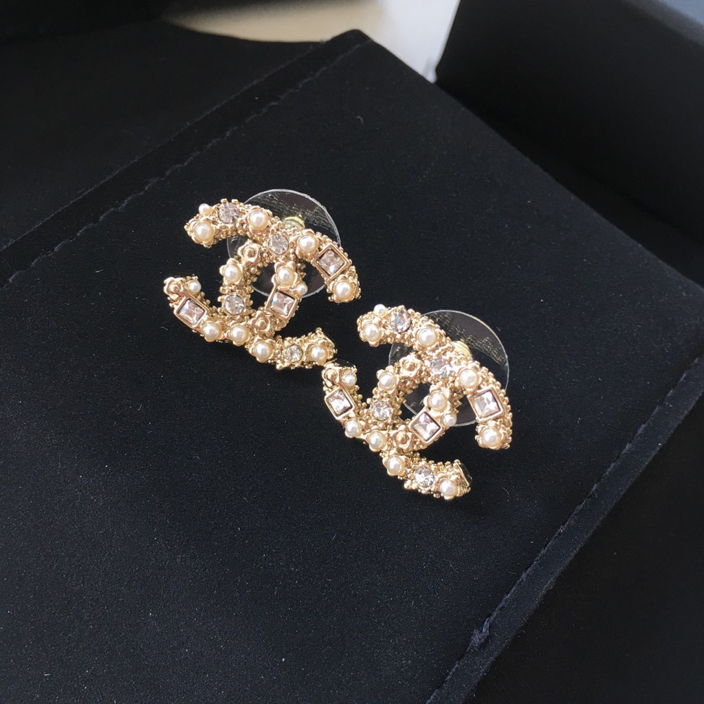 Khuyên Tai Chữ C Mạ Bạc 925 Thời Trang Dành Cho Nữ