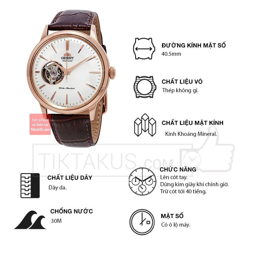 Đồng hồ đeo tay nam Orient Automatic Bambino RA-AG0001S10B