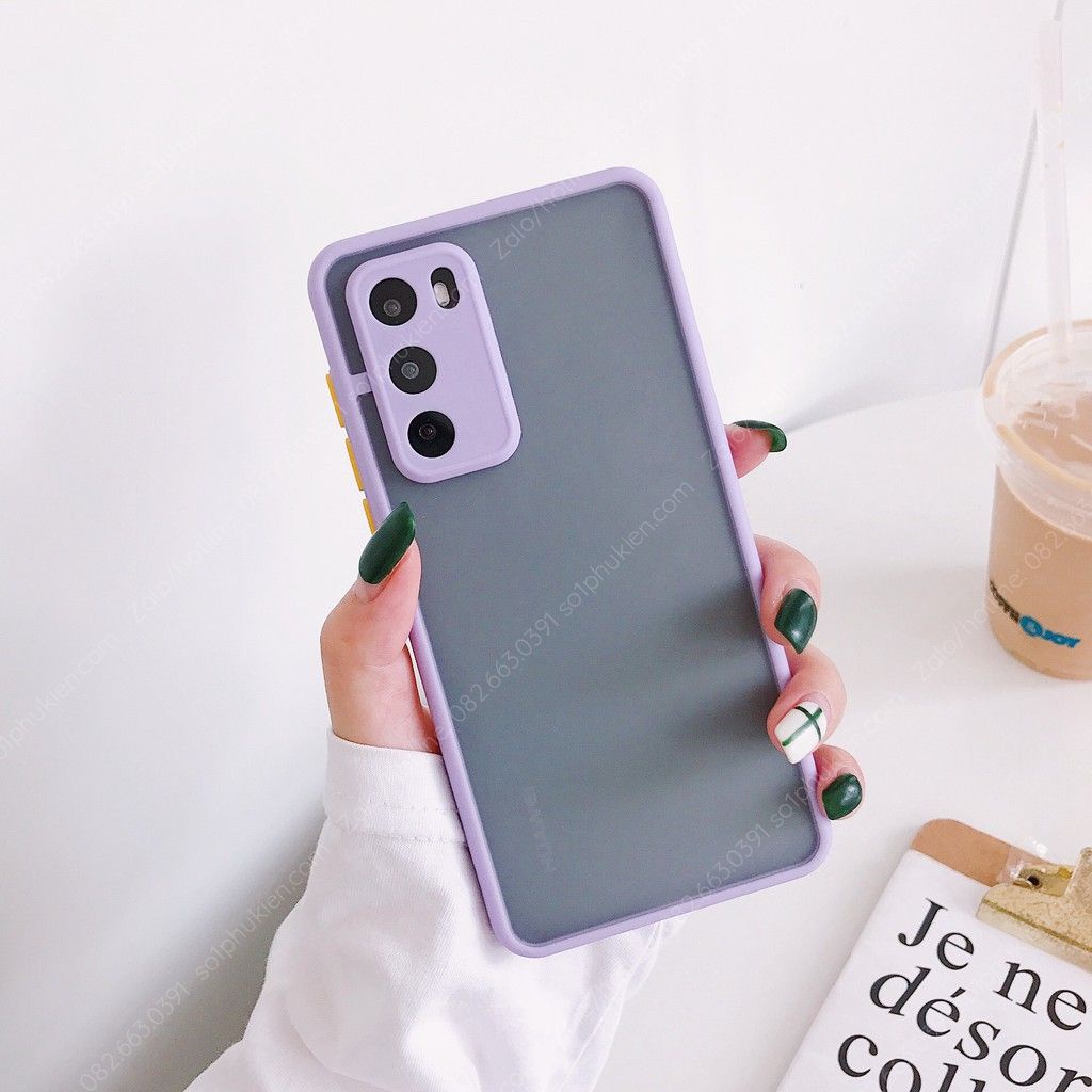 Ốp lưng  Oppo Reno 5 , Reno 6  trong nhám mờ chống ố, chống bẩn, viền màu, bảo vệ camera lo