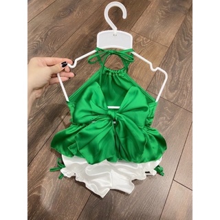 SET YẾM NƠ XANH BÉ GÁI (7-15kg)