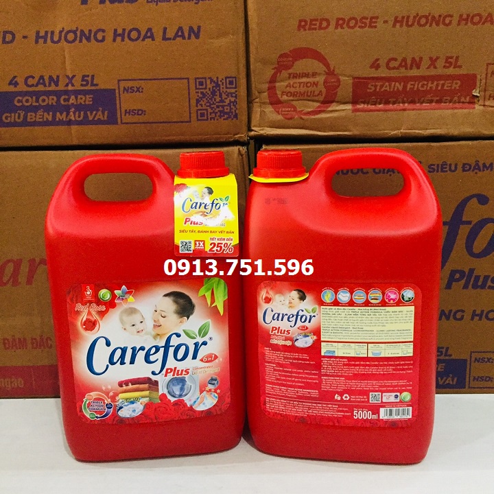 &lt;Có quà tặng&gt; Nước giặt xả đậm đặc Carefor 5000ml công nghệ Thái Lan