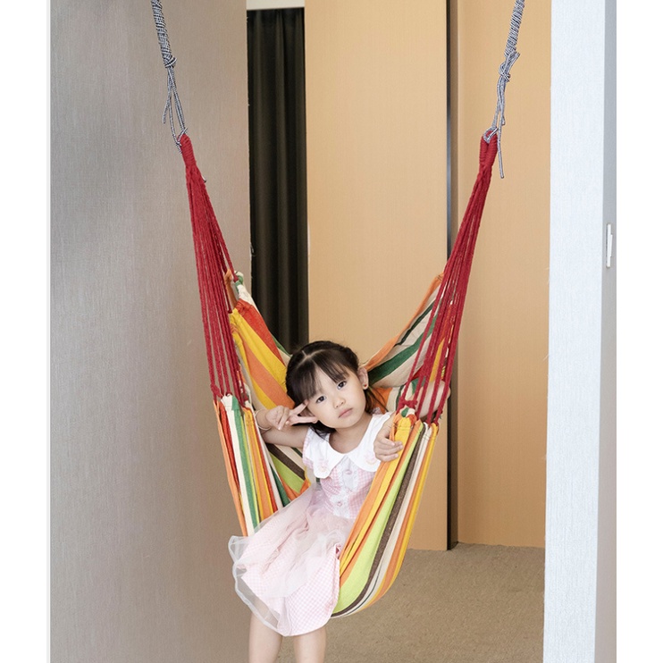 Ghế xích đu treo trong nhà ngoài trời sân vườn, ghế võng xích đu trang trí decor, an toàn cho bé