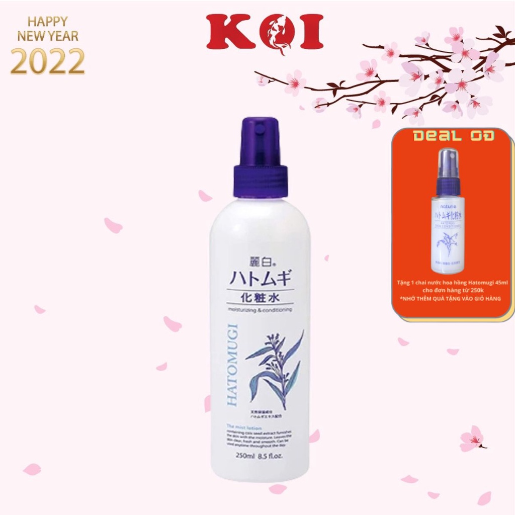 Xịt khoáng dưỡng ẩm và làm sáng da Reihaku Hatomugi 250ml