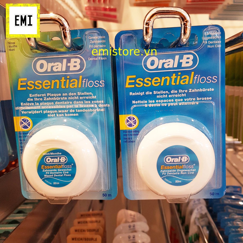 Chỉ nha khoa Oral-B Essential Floss 50m- Hàng Đức