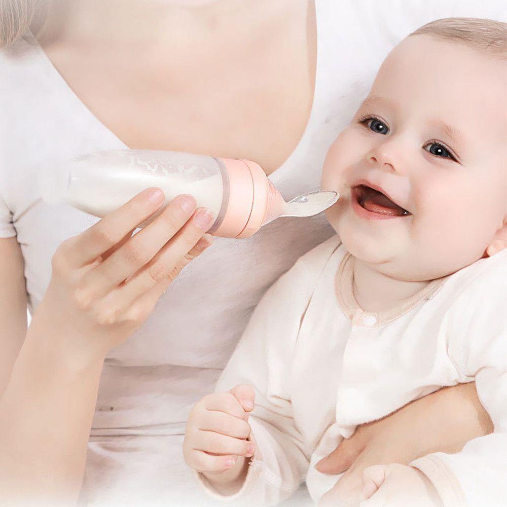 Bình Ăn Dặm Có Muỗng Chống Trượt Đa Năng Cho Trẻ Em