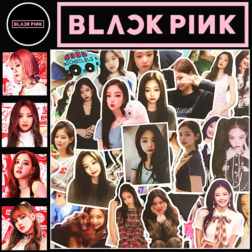 Set 55/ 110 miếng dán chống nước thời trang in hình BLACKPINK - KPOP
