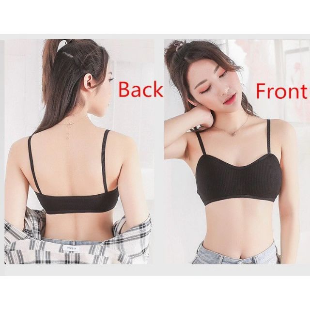 Áo ngực nữ - áo bra cotton tăm 2 dây có đệm 9922 / 20193