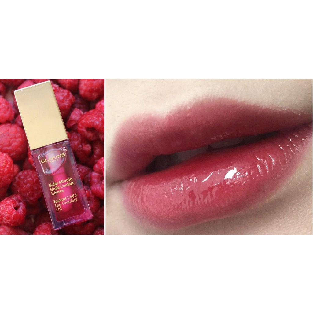 Son Dưỡng Môi Clarins Instant Light Lip Comfort Oil #08 cherry (7ml full size)