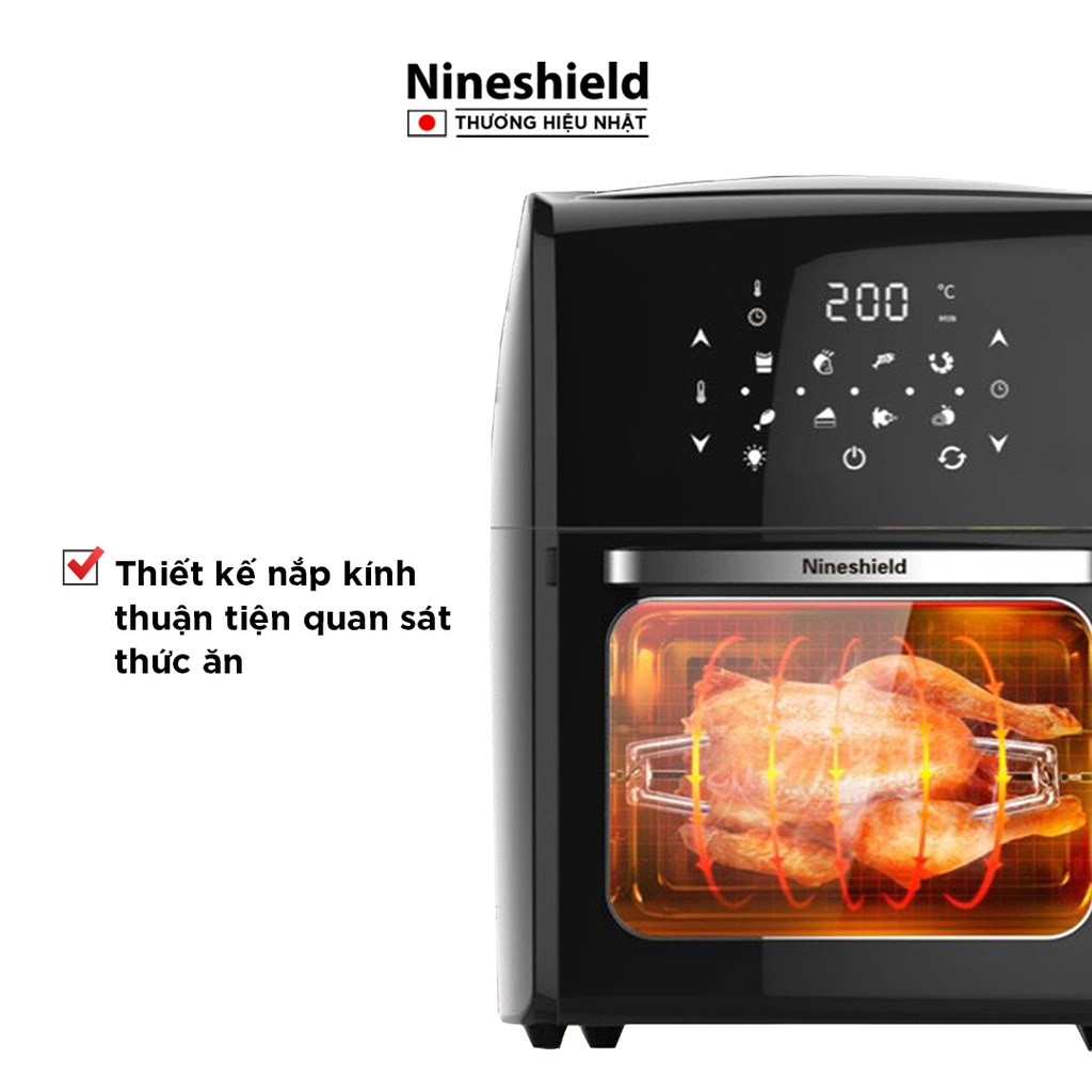 Nồi chiên không dầu Nineshield KB-1200, công suất 1800W, dung tích 12.5L