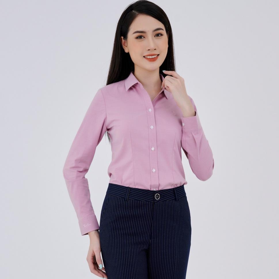 Áo sơ mi nữ Thái Hòa Shop tay dài trơn giãn 2869 - 6 MÀU SẮC