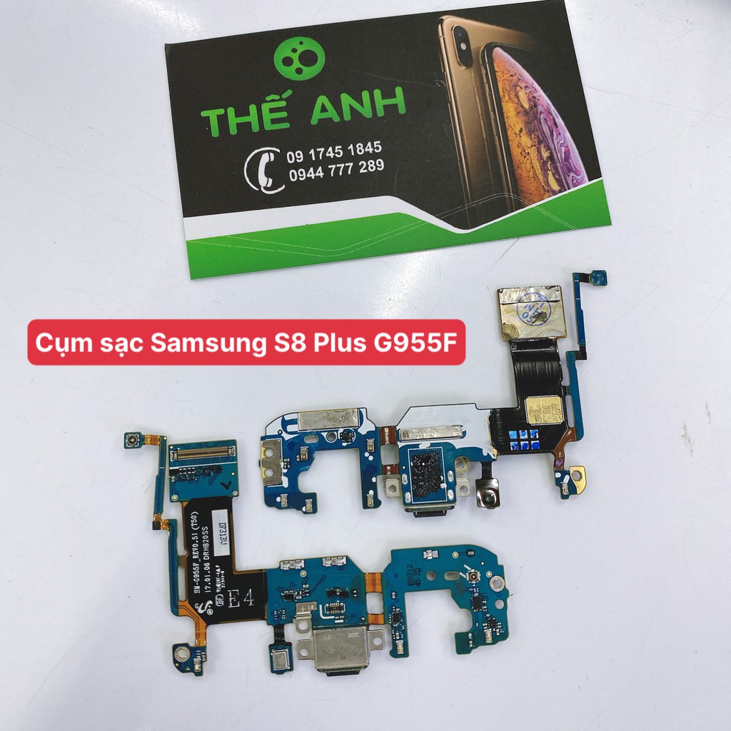 Cụm sạc Samsung S8 plus SM-G955 ( mic , tai nghe, mạch sóng ) , mạch sạc G955F G955U G955N linh kiện loại tốt, đổi trả