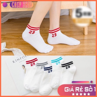 Tất số 23 viền cổ thể thao phong cách hàn quốc