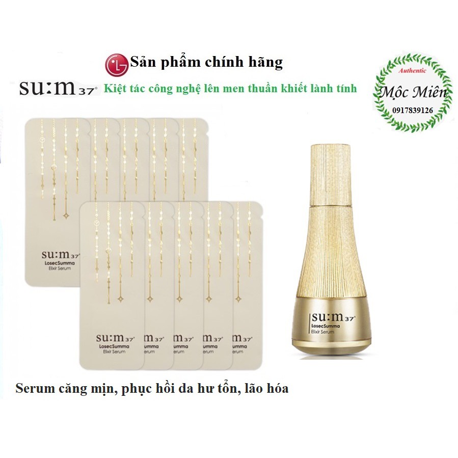 Gói tinh chất Serum Sum tái sinh da duy trì làn da khỏe mạnh rạng rỡ,sáng đẹp Su:m37° LosecSumma Elixir Serum