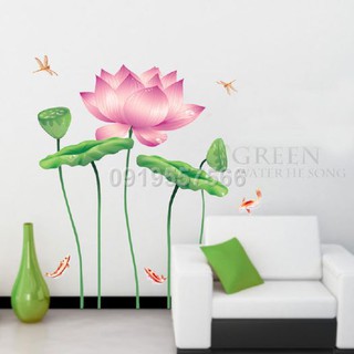 Decal hoa sen a326