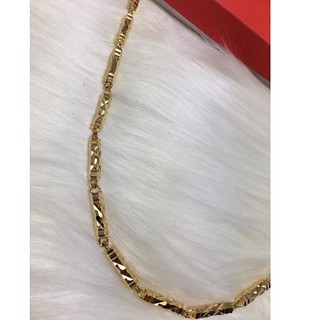Dây chuyền nam mạ vàng 24 k hình trụ xoắn