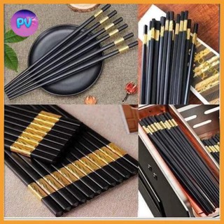 HỘP 10 ĐÔI ĐŨA HỢP KIM MẠ VÀNG - KOREA DESIGN DÀI 27CM