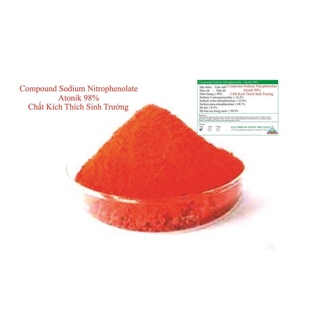 ATONIK 98% - Nguyên Chất Natri Nitrophenolate 98% Gói 100gr