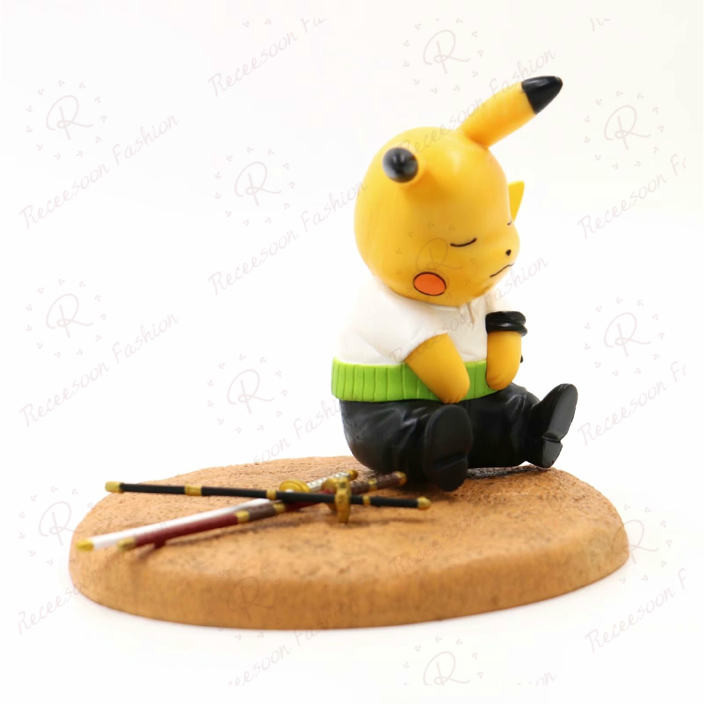 Pikachu Cos Luffy Action Figure Toys One Piece Pokémon Detective Pikachu Model