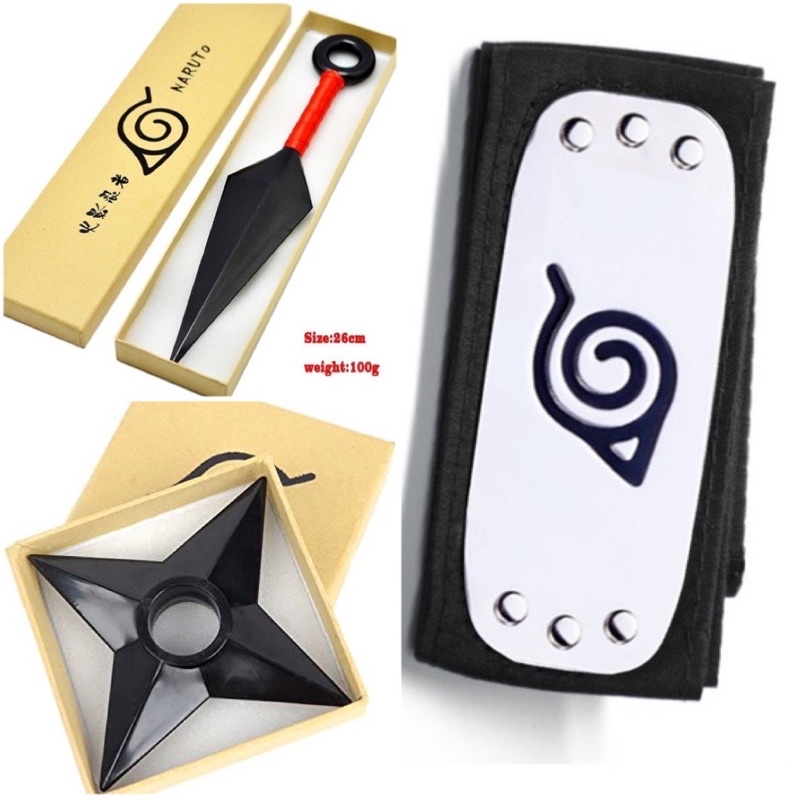bộ kunai tiêu băng trán Naruto cosplay hoá trang