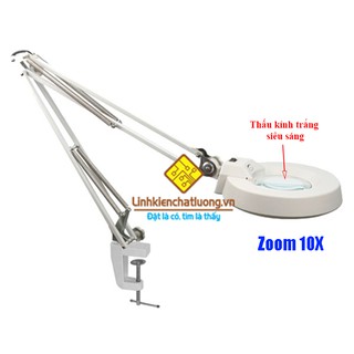 Kính lúp kẹp bàn lt-86a 10x đèn led