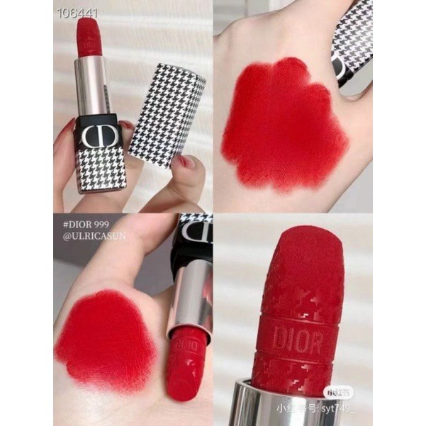 Son Dior Rouge 999 Matte Màu Đỏ Tươi , satin, velvet full size, khắc tên son dior miễn phí Lipstick