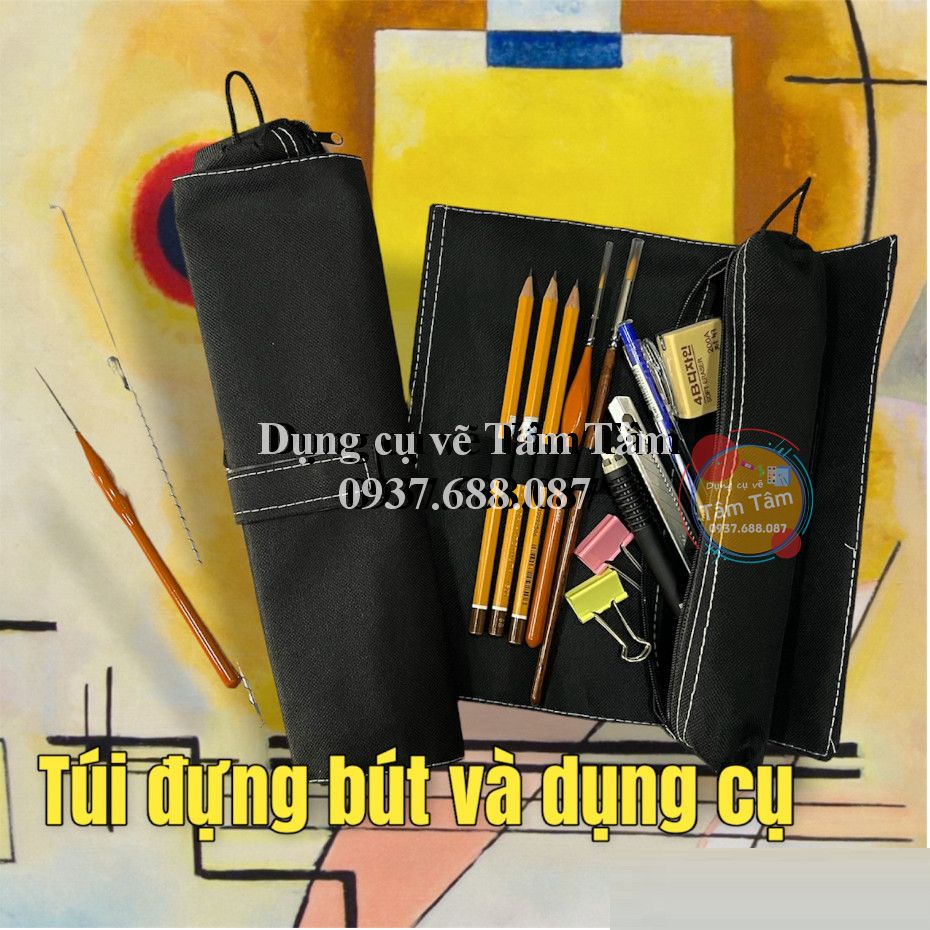 -Túi đựng cọ, túi đựng viết và cọ-