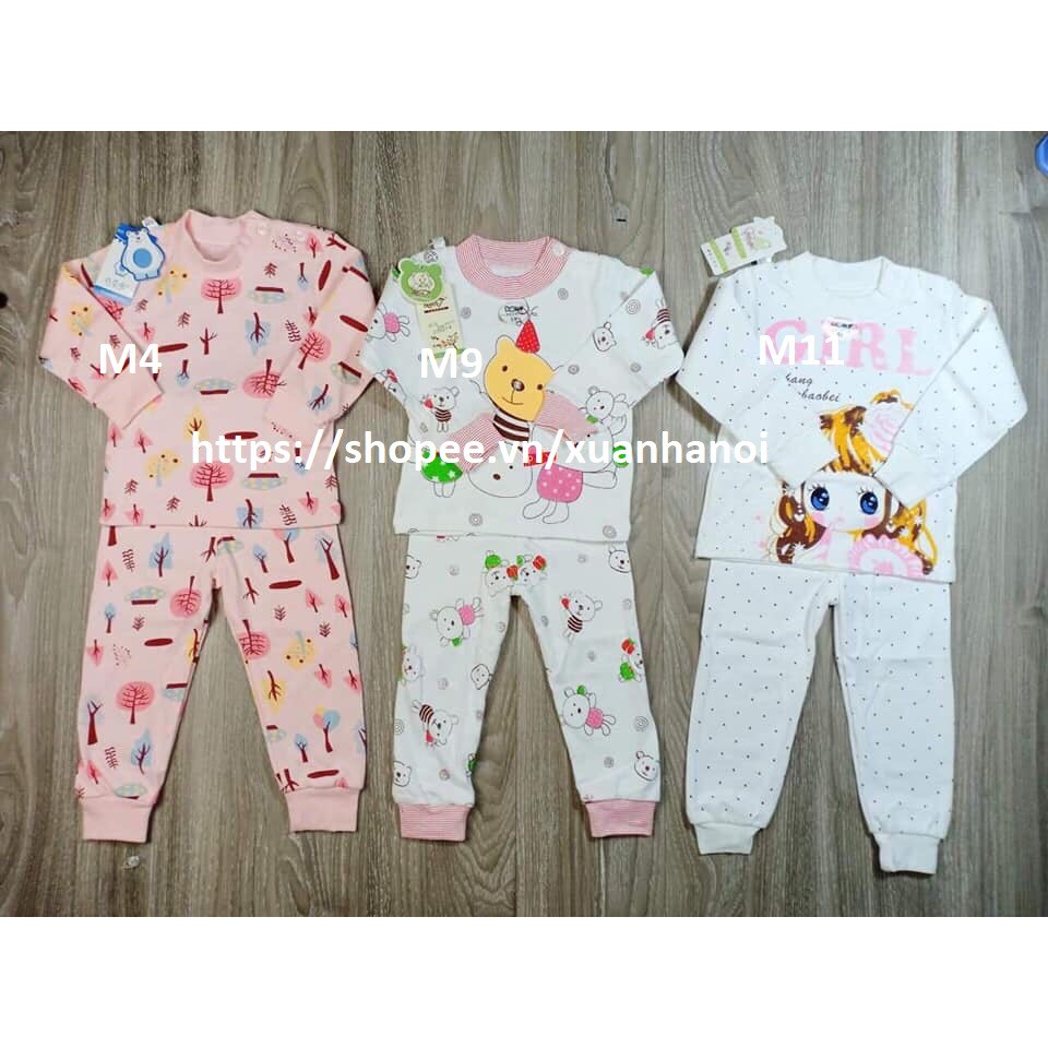 Bộ Cotton dầy Quảng Châu cho bé trai bé gái_chọn 12 mẫu