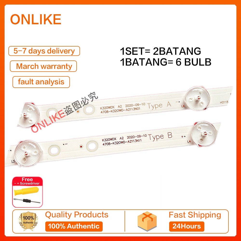 Thanh đèn hậu 100% 2T-C32ACSA 4708-K320WD-A2113N11/01 K320WDX A2 cho TV | BigBuy360 - bigbuy360.vn