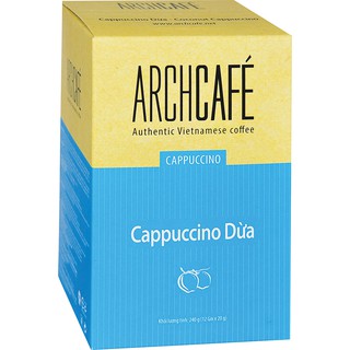 CÀ PHÊ CAPPUCHINO Dừa/ Sầu riêng/ sữa đặc ARCHCAFE 18 ~ 20G x 12gói
