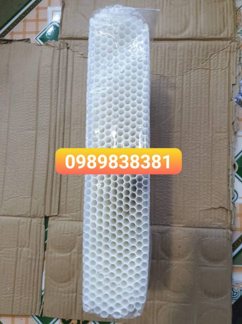 Ống hút phi 8 dài 22cm ( trắng đen ) 1 gói 500gram