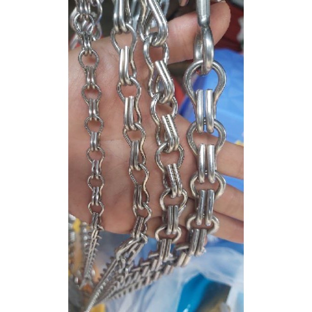 Dây xích inox kèm vòng cổ dành cho chó mèo
