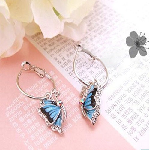 1 Đôi Bông Tai Dạng Vòng Thời Trang Cho Nữ
