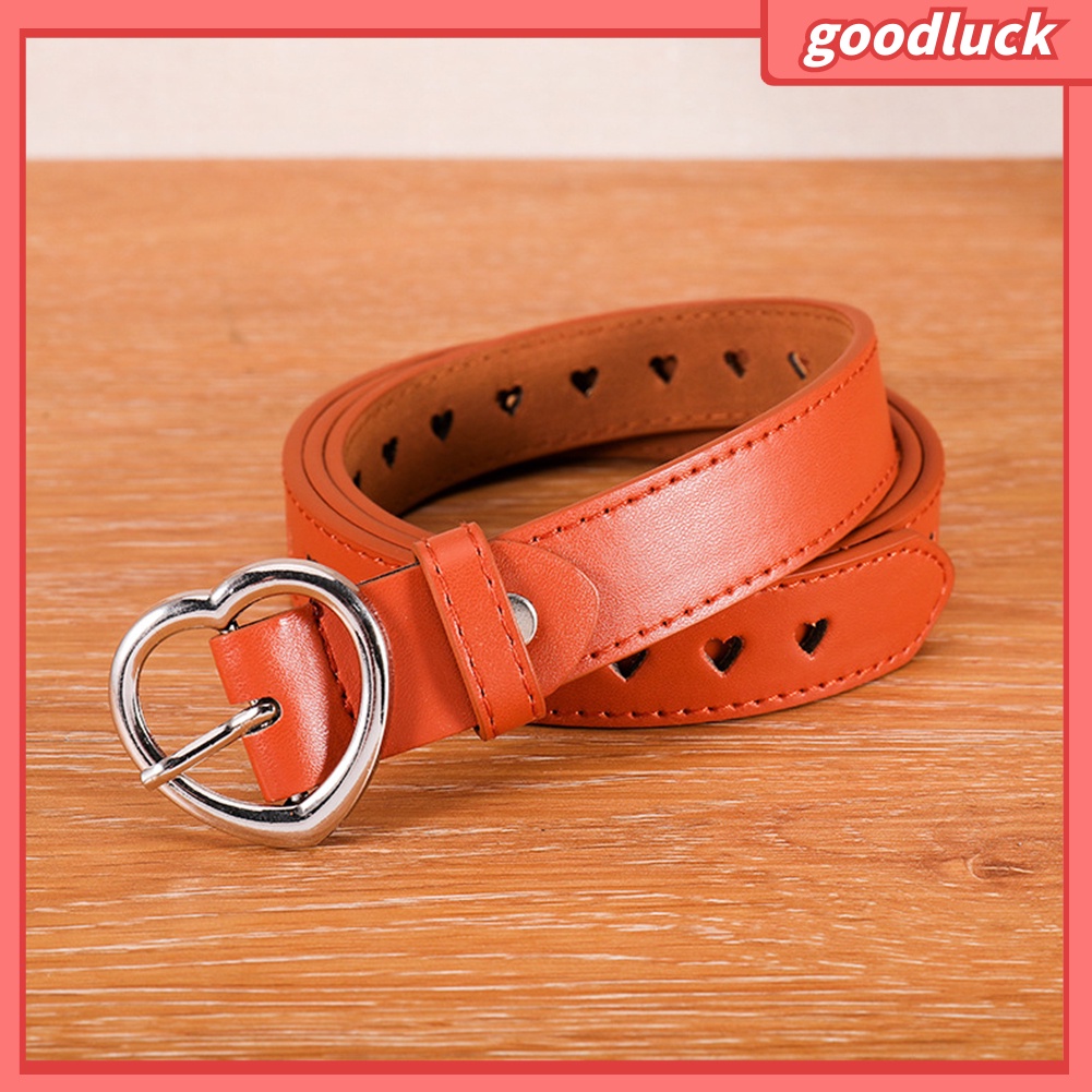 Dây nịt giả da kiểu dáng hình trái tim thời trang cho nữ