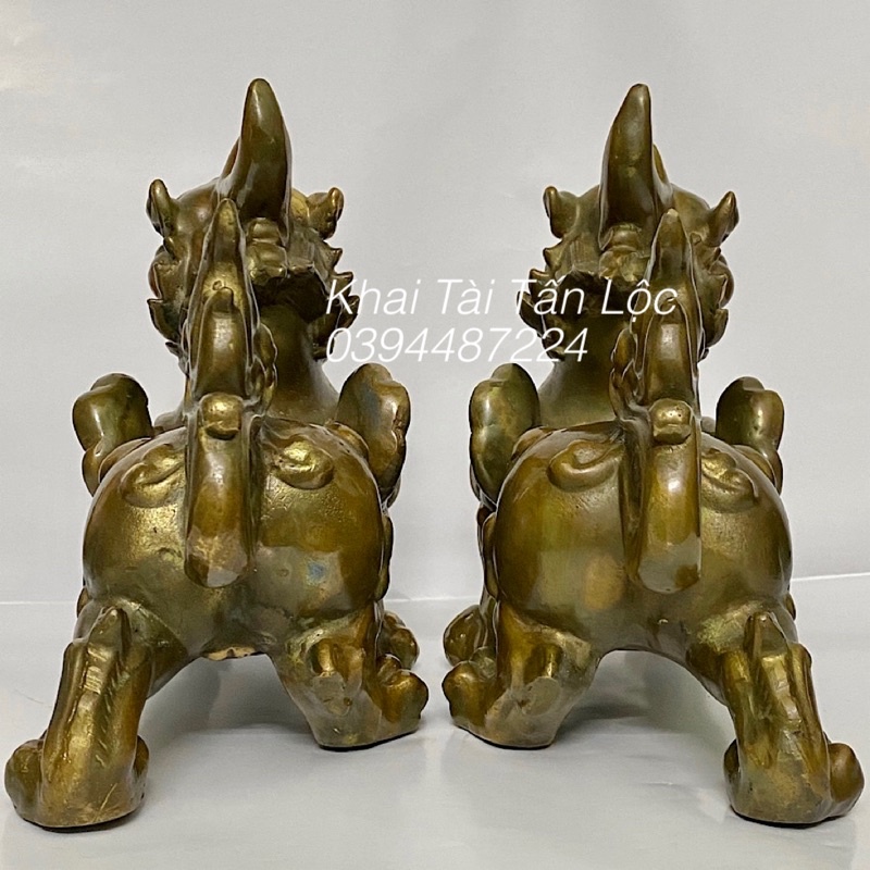 Cặp tỳ hưu tài Lộc , bình an phong thủy bằng đồng nặng 4kg
