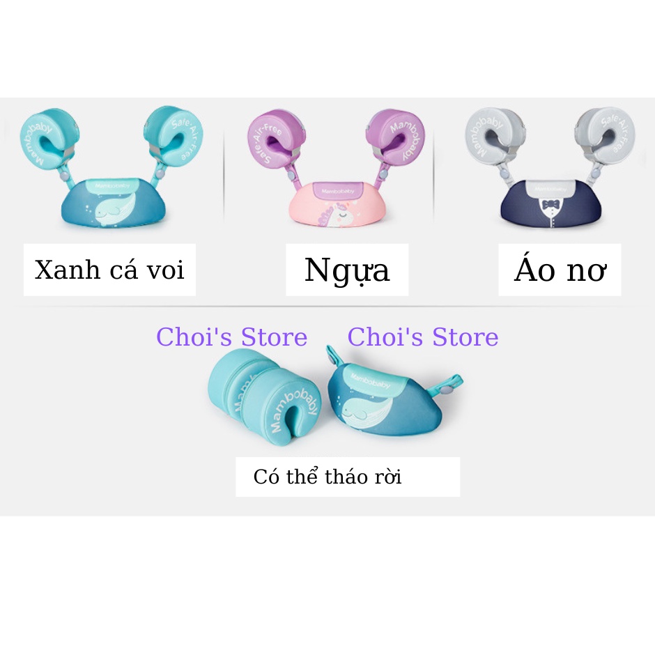 Phao bơi luồn tay, ngực cho bé 3-8 tuổi Mambobaby