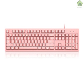 Bàn Phím Cơ Gaming Xm Dsk100 104 Phím Có Đèn Nền Trắng Hồng