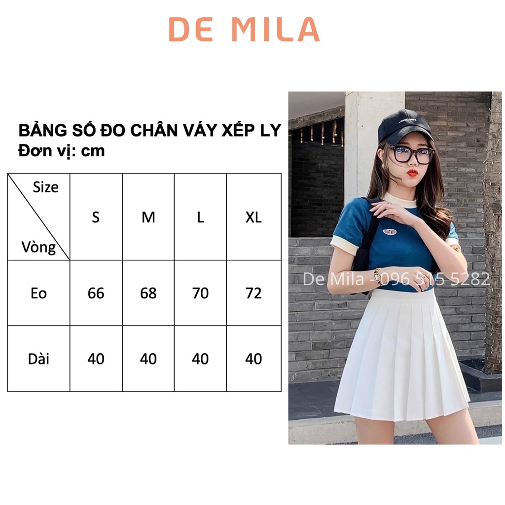 Chân Váy Xếp Ly Chữ A De Mila,Chân Váy Tennis Phong Cách Hàn Quốc Cạp Cao Gen Bụng 2 Lớp Hàng Cao Cấp-CVN46 | BigBuy360 - bigbuy360.vn