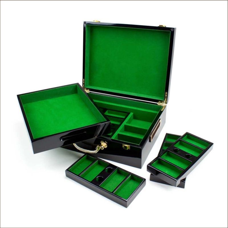 Vali gỗ đựng chip poker cao cấp