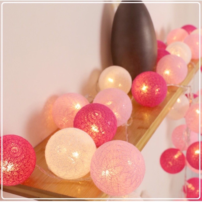 Bộ 20 banh vải gắn dây đèn LED thiết kế độc đáo cho dịp giáng sinh, trang trí nhà cửa siêu đẹp và tinh tế - hàng có sẵn