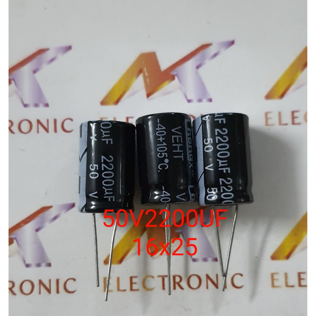 Tụ điện 50V2200UF 2200UF 50V 2200UF50V 16 * 25MM (con)