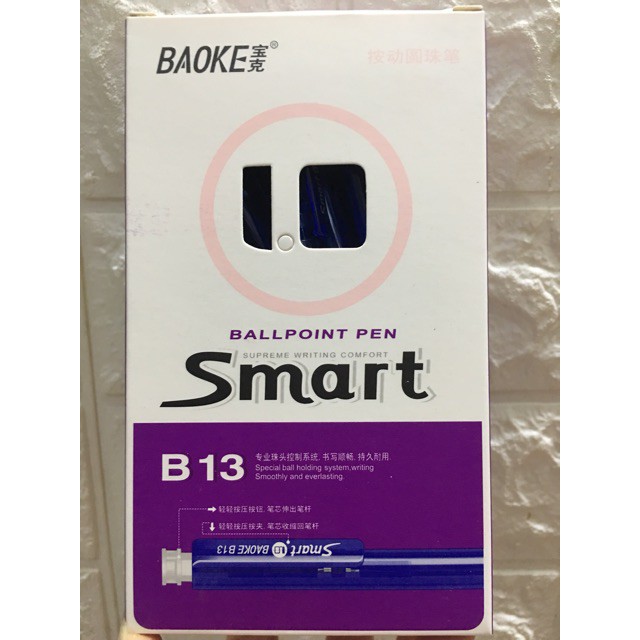 Bút bi BAOKE Smart B13-1 hộp =48 bút hàng loại 1 chất lượng tốt