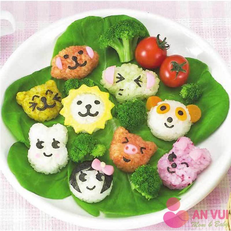 Khuôn cơm bento, làm bánh dẻo hình thú, tạo hình trứng, đậu hũ ngộ nghĩnh An Vui Mom&Baby