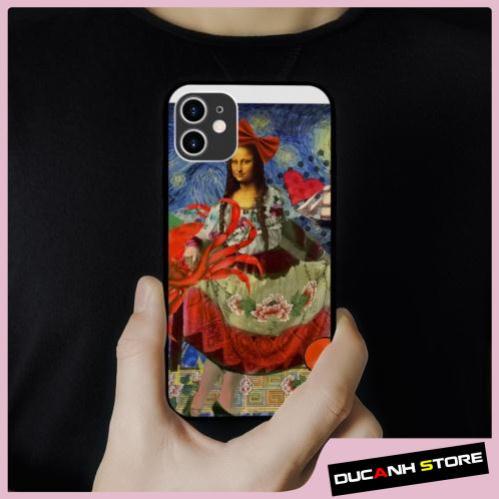 Ốp lưng iphone SAMSUNG hình monalisa  collage art aesthetic viền vuông  cho các dòng iPhone PAP20211121