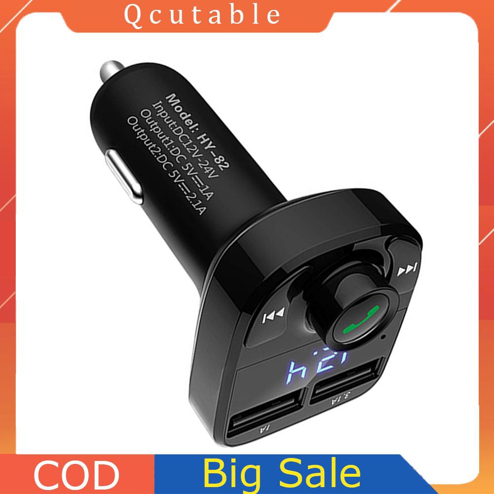 Thiết Bị Thu Phát Bluetooth Phát Nhạc Và Đài Fm Hy-82 Cho Xe Ô Tô Với 2 Cổng Sạc Usb